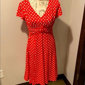 COPY - Red & White Polka Dot dress ~ Size M